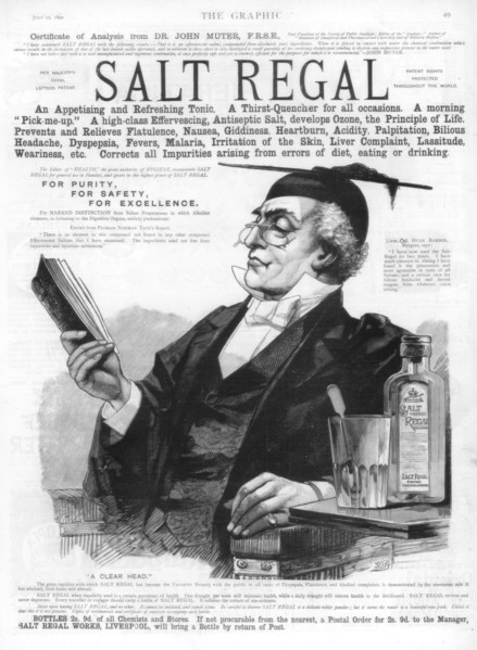 Advertisement for Salt Regal tonic, 1890. Artist: Unknown
