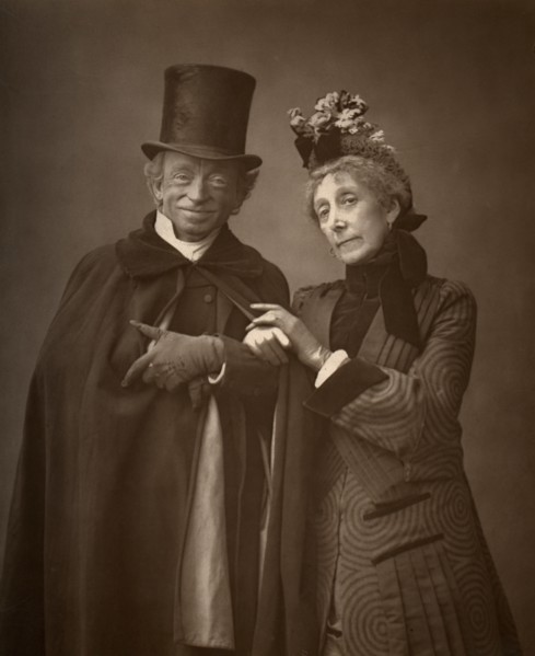 American actors James Lewis and Ann Gilbert in 'A Night Off', 1886. Artist: Barraud