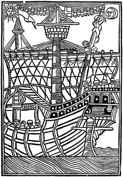 Spanish caravel, 1439 (1964). Artist: Anon