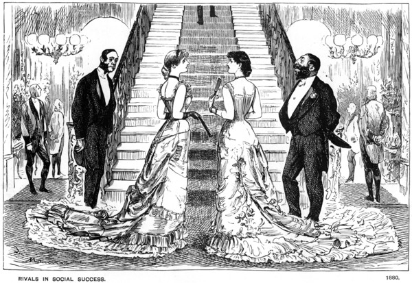 'Rivals in Social Success', 1880 (1891). Artist: George du Maurier