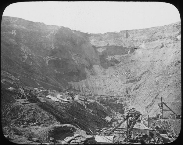 Kimberley diamond mine, South Africa, c1890. Artist: Unknown