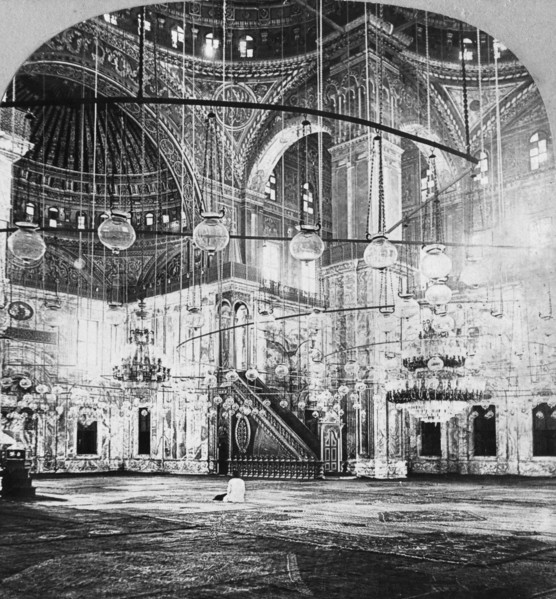 Interior, Mosque of Muhammad Ali, Cairo, Egypt, 1899. Artist: BL Singley
