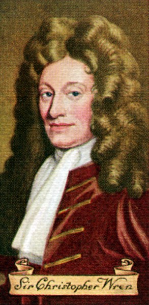 Sir Christopher Wren, taken from a series of cigarette cards, 1935. Artist: Unknown