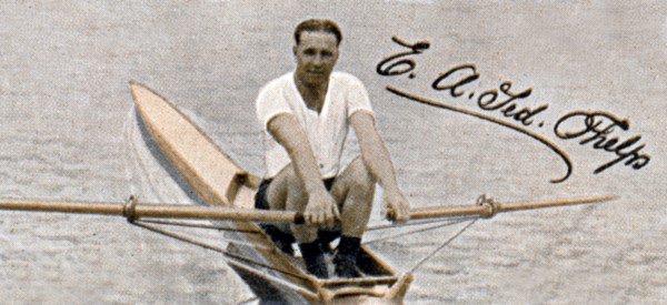 Ted Phelps, World Professional Sculling Champion, 1935. Artist: Unknown