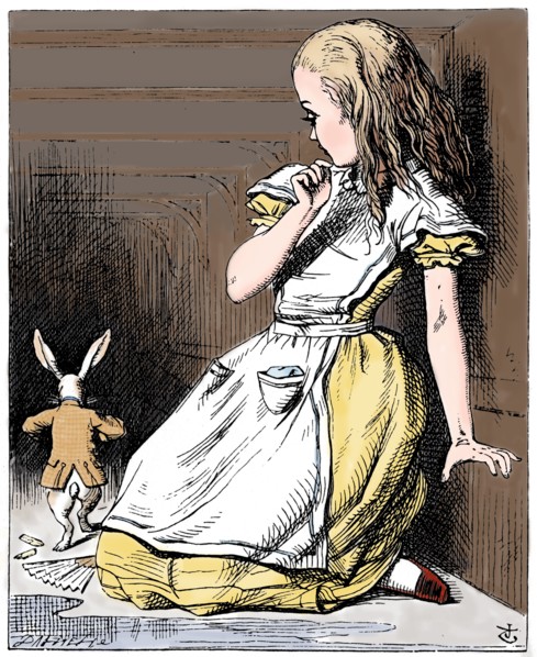 Scene from Alice's Adventures in Wonderland by Lewis Carroll, 1865. Artist: John Tenniel