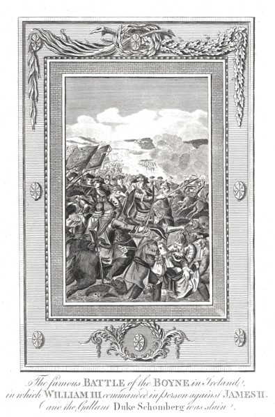 Battle of the Boyne, 1690 Artist: Unknown