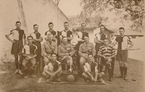 The Young Soldiers Football Team of the First Battalion, The Queen's Own Royal West Kent Regiment. P Artist: Unknown