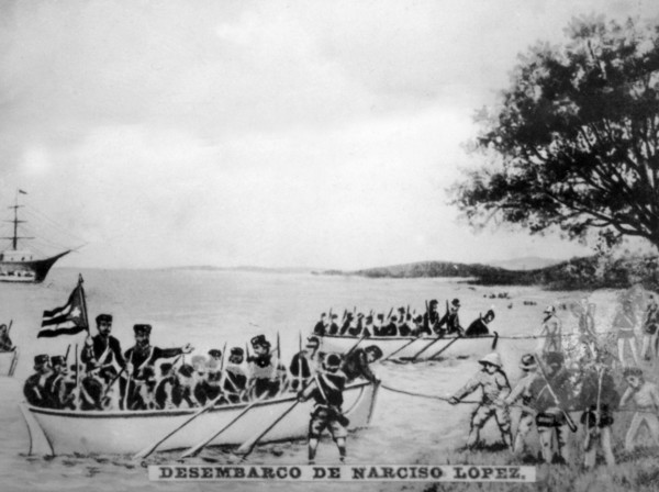 Narciso Lopez landing in Cardenas, (1850), 1920s. Artist: Unknown