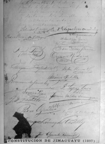 The Jimaguayu Constitution, (1895), 1920s. Artist: Unknown