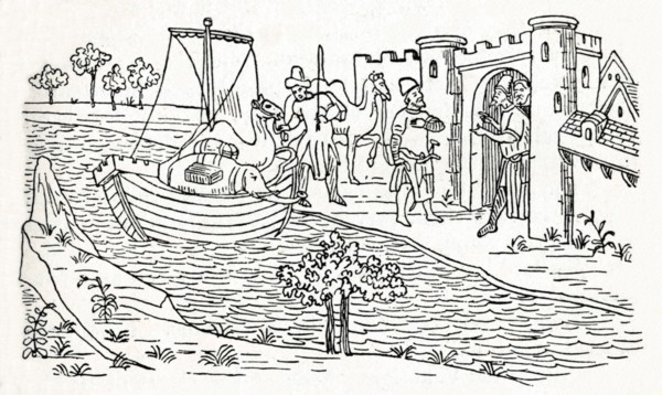 Marco Polo Lands at Ormuz', (c1300 ), 1912. Artist: Unknown