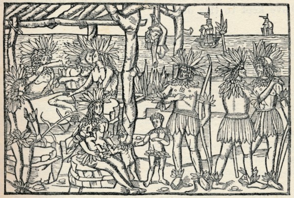The First Representation of the People of the New World, (1505), 1912. Artist: Johann Froschauer
