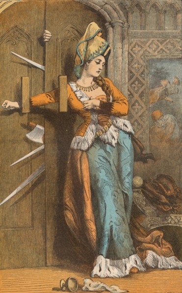 Catherine Douglas Barring the Door, (15th century), c1910. Artist: Unknown
