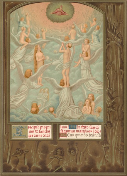 Angels present to God the souls of the newly elected, early 16th century. Artist: Domenico Grimani