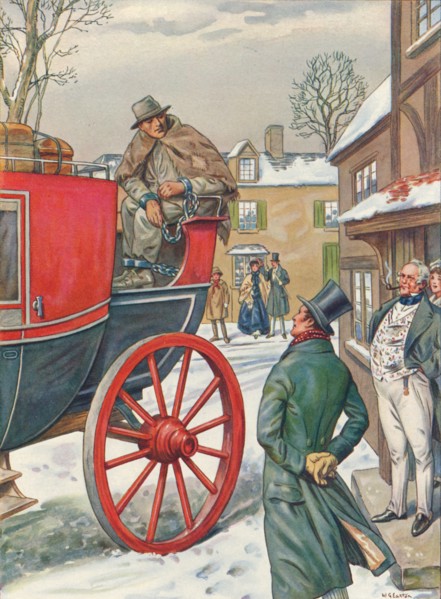 George Loveless (1797-1874) in chains from Dorchester to a prison, (1834), 1934. Artist: Unknown