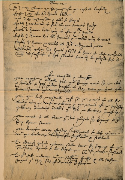 Memorial by the Earl of Morton on resigning the Regency, March 1578, 1889. Artist: James Stillie
