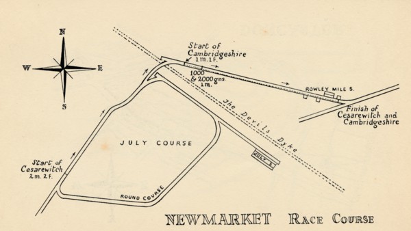 Newmarket Race Course, 1940. Artist: Unknown