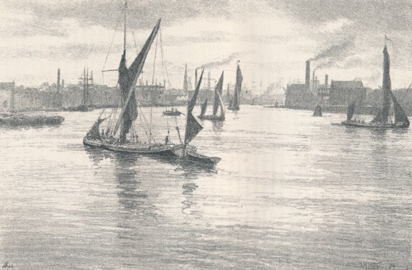 The Lower Pool. (1898). Artist: Thomas Robert Way