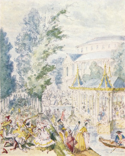 Day Masquerade in Ranelagh Gardens, (1842), 1903. Artist: Unknown