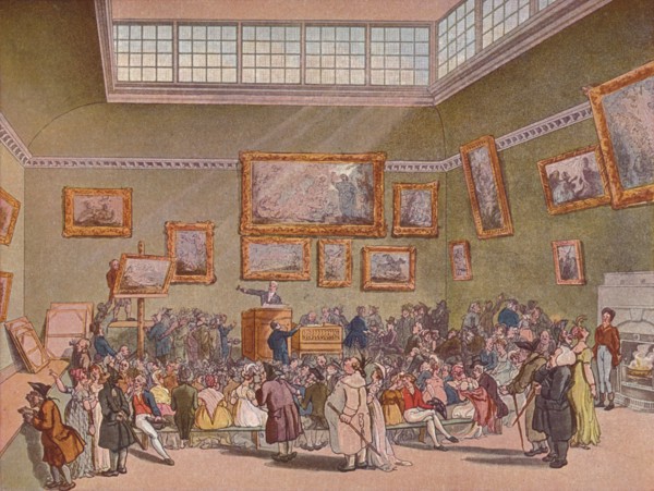 Christie's Auction Rooms, (1790), 1901. Artist: Augustus Charles Pugin