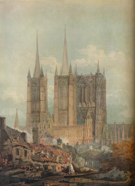 Lincoln Cathedral, 1794, (1921). Artist: Unknown