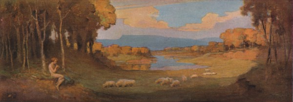 Decorative Panel for a Rosewood Piano, c1900, (1903). Artist: Alfred Hartley