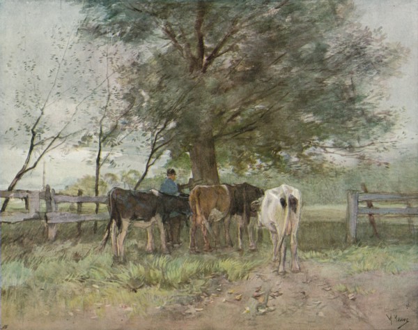 Milking Time, c1858-1888, (1906-7). Artist: Anton Mauve