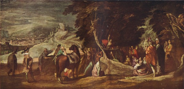 St John Preaching in the Wilderness, c1620-1635, (1924). Artist: Jacques Callot