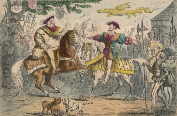Henry VIII, meeting Francis I, 1850. Artist: John Leech