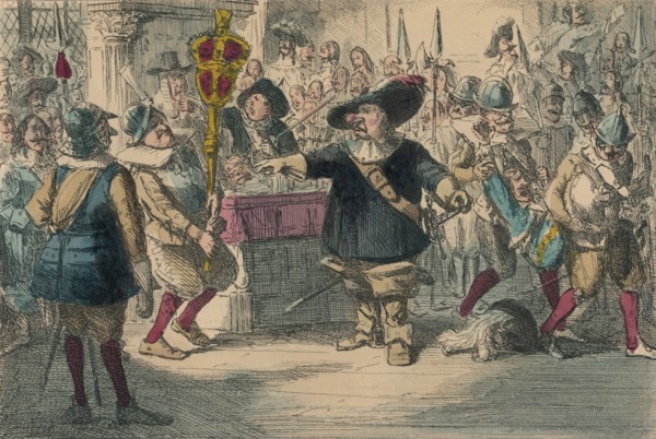 Take away that Bauble: Cromwell dissolving the long Parliament, 1850. Artist: John Leech