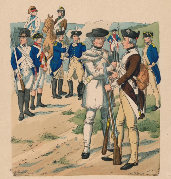 Vereinigte Staaten von Nord-Amerika, 1775-1783. Artist: Claude Ferdinand Gaillard