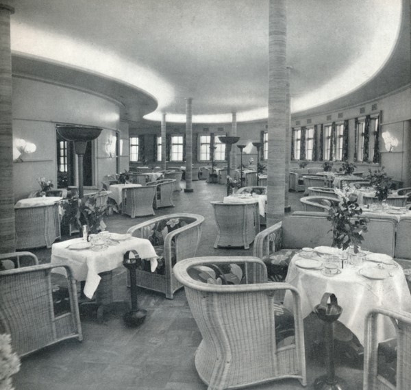 'The Tea Lounge of the Conte Di Savoia', 1933. Artist: Unknown.