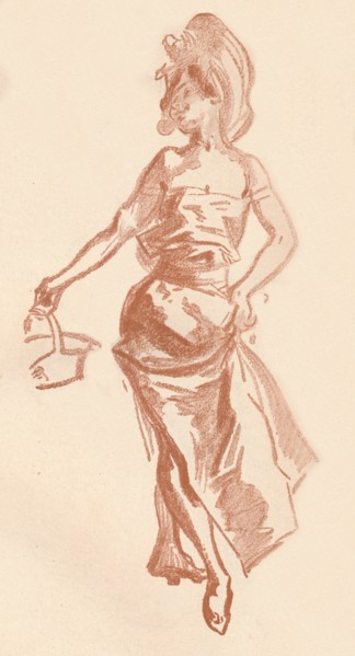 'Drawing in Sanguine', c1900 (1903-1904). Artist: Jules Cheret.