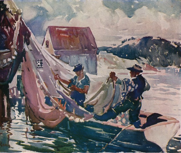 'Winding Nets', c1930. Artist: George Pearse Ennis