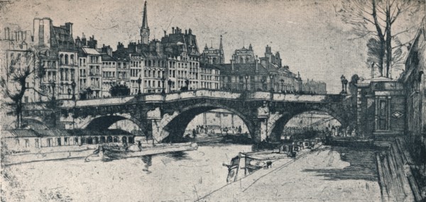 'Pont Neuf: plate one from the Paris Set', 1904. Artist: David Young Cameron.