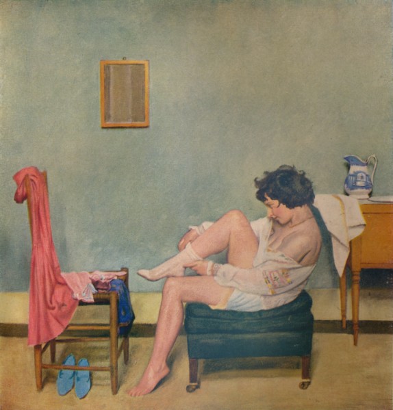 'Girl Dressing', c20th century (1933). Artist: William Rothenstein.
