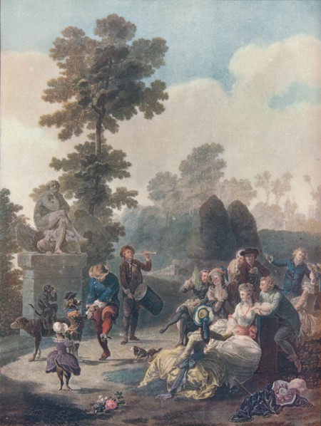 'Le Tambourine', c1780. Artist: Charles-Melchior Descourtis.