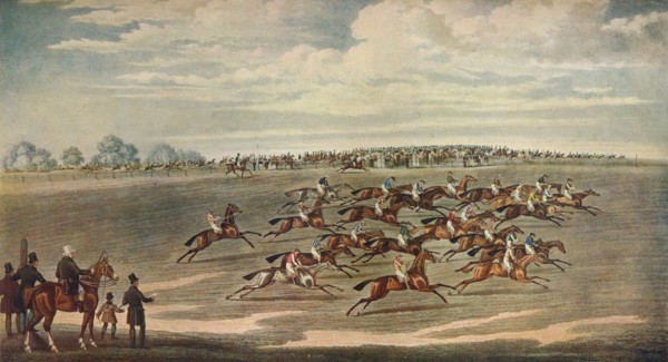 'Epsom Races', 19th century. Artist: Smart & Hunt.