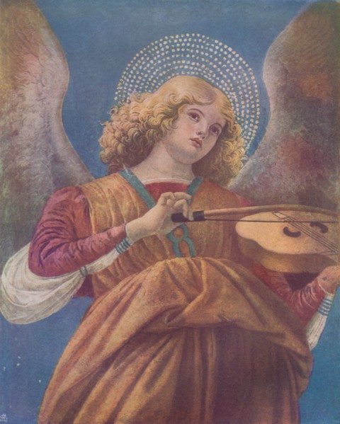 Musical Angel with Violin (fresco)', c15th century. Artist: Melozzo da Forli.