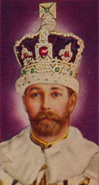 King George V at his coronation, 1911 (1935). Artist: Unknown.