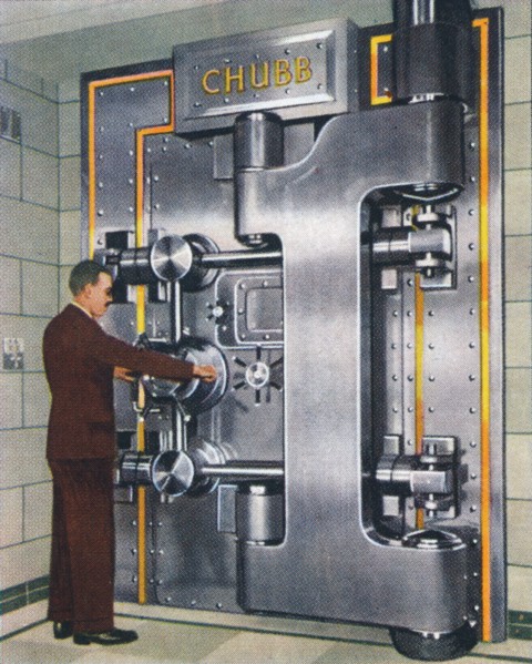 30-ton treasury door, 1938. Artist: Unknown.