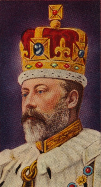 King Edward VII at his coronation, 1902 (1935). Artist: Unknown.