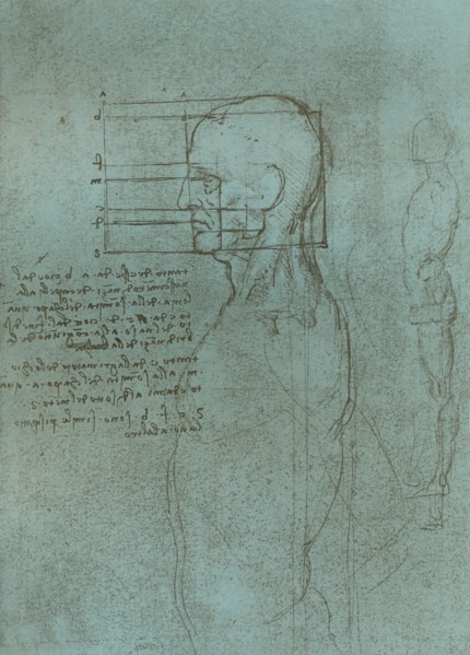 Drawing illustrating the theory of the proportions of the human figure, c1472-c1519 (1883).  Artist: Leonardo da Vinci.