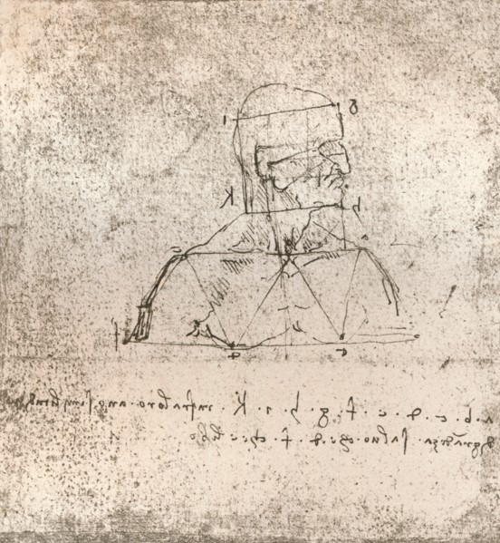 Drawing illustrating the theory of the proportions of the human figure, c1472-c1519 (1883). Artist: Leonardo da Vinci.