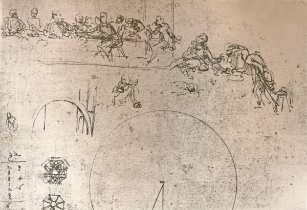 Preparatory sketch for the painting of `The Last Supper`, c1494-c1499 (1883). Artist: Leonardo da Vinci.