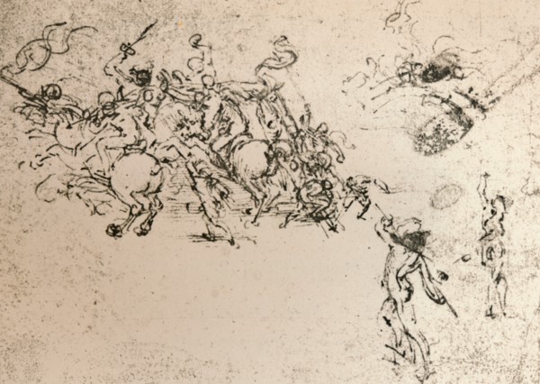 Study for the cartoon of the Battle of Anghiari, c1472-c1505 (1883). Artist: Leonardo da Vinci.