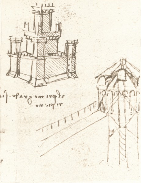 Drawing of projects for castles and villas, c1472-c1519 (1883). Artist: Leonardo da Vinci.