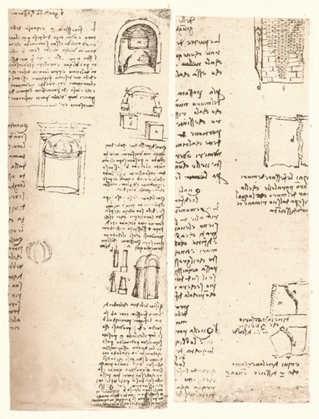 Two architectural drawings, c1472-c1519 (1883). Artist: Leonardo da Vinci.