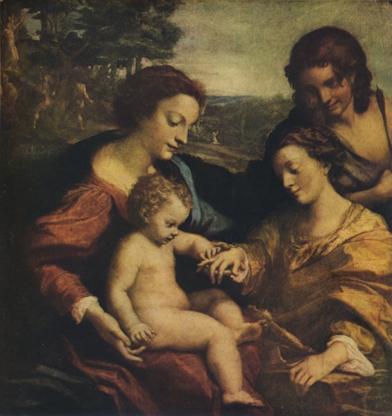 'The Mystic Marriage of St Catherine', 1526-1527.  Artist: Correggio.