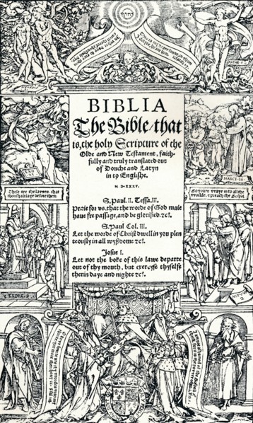 'Title-Page of Coverdale's English Bible', 1535. Artist: Hans Holbein the Younger.