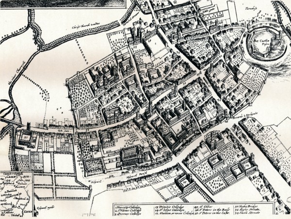 Hollar's plan of Oxford, c1643. Artist: Wenceslaus Hollar.